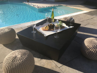 Augoust Atviri griliai Stilinga ugniavietė-staliukas Augoust Brasero Lounge, juoda, su stalčiumi