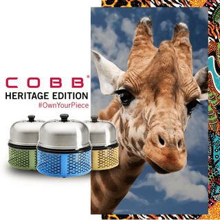 COBB Turistiniai griliai Kelioninis / pikniko grilis COBB Pro Heritage | Green, anglinis, Ø 33 cm