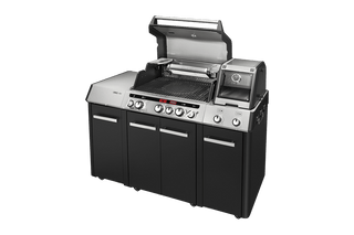 Enders Dujiniai griliai Dujinis Grilis Enders Uniq Pro 3 Iko Kitchen Cruster su Turbo Zona ir Šonine Orkaite, Juodas/Plieno Spalvos