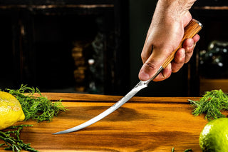 STYLE DE VIE Pjaustymas ir smulkinimas Japoniško plieno peilis STYLE DE VIE Olive Forged, Fish Fillet, 18 cm (filiavimui)
