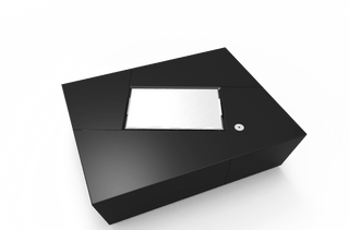 Augoust Atviri griliai Stilinga ugniavietė-staliukas Augoust Brasero Lounge, juoda, su stalčiumi