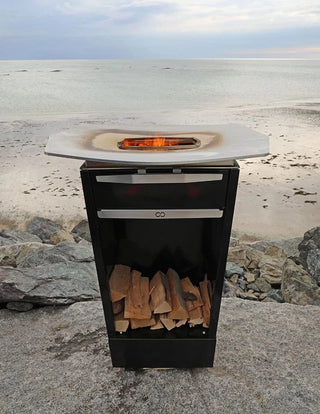 Augoust Atviri griliai Ugniavietė su ketaus kepimo plokštuma Augoust Brasero Plancha