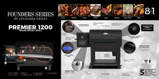 Louisiana Grills Elektriniai griliai Granulinis (pellet) grilis LOUISIANA GRILLS Founders Series, Premier 1200 (LG1200FP)
