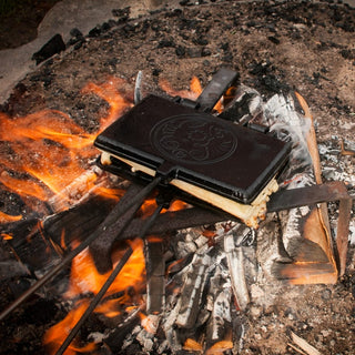 Petromax Indai iš ketaus Ketaus vaflių keptuvė PETROMAX, trumpa rankena,  3 x 19,4 x 49 cm