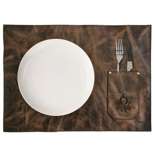 Rock 'N' Rubs Apranga Sendinta ruda Odinis stalo padėklas serviravimui Rock n Rubs,  46 x 33 cm