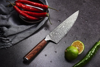 Japoniško Damasko plieno šefo peilis OLEIO Zayiko, JU, Chef Special Edition, 20,5 cm