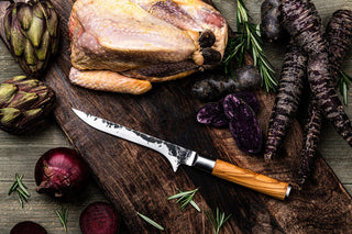 STYLE DE VIE Pjaustymas ir smulkinimas Japoniško plieno peilis STYLE DE VIE Olive Forged, Boning, 16 cm (iškaulinimo)