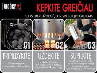 WEBER Įkūrimo priemonės Anglių uždegiklis WEBER Rapidfire,aukštis 30 cm