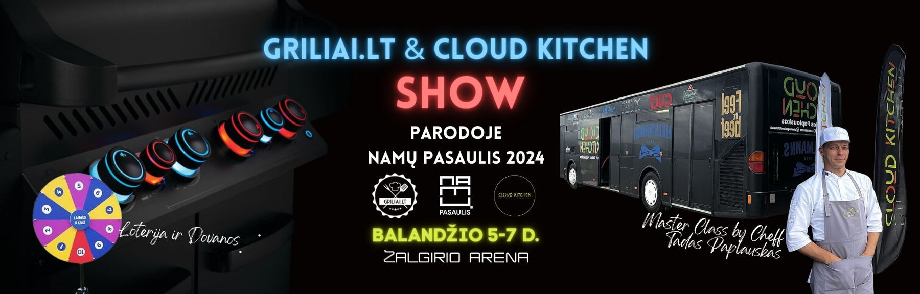 Griliai.lt & Cloud Kitchen Show Parodoje Namų Pasaulis 2024