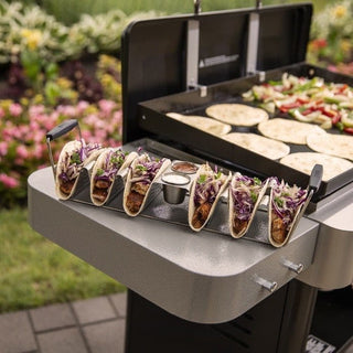 WEBER Taco Rack with 6 Tacos Grilling Tools, 3400845 - WEBER - Evelostore