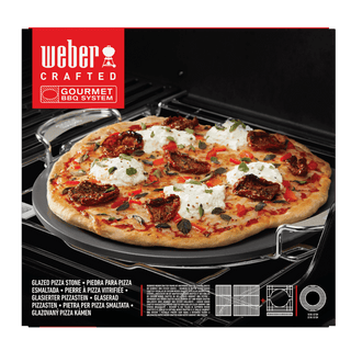 WEBER CRAFTED Gourmet BBQ System Glazed Pizza Stone, 8861 - WEBER - Evelostore