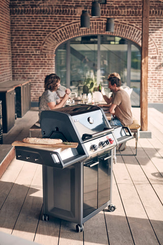 Enders Monroe Pro Black 3 K Turbo Gas Grill with Turbo Zone and Side Stove, Graphite/Steel Colours
