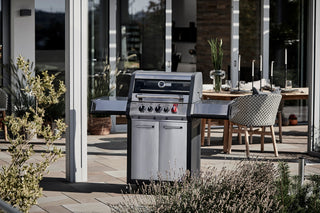 Enders Monroe Pro 3 SIK Turbo Gas Grill with Turbo Zone and Side Cooker, Steel Colours