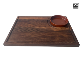 Oak cutting board with bowl Chefs Soul Woodcove, 39 x 27