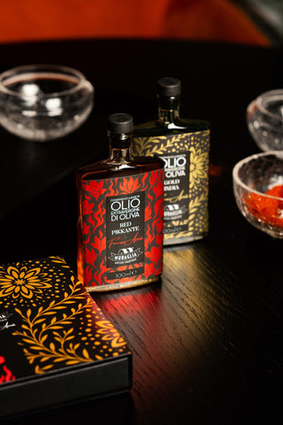 Muraglia Aromatics by Francesco Apreda aliejų rinkinys Red Pikkante ir Gold India, 2 x 100 ml