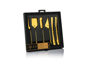 Cheese and butter knife set STYLE DE VIE, 6 pcs., Gold