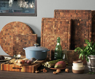 Teakhaus Pjaustymas ir smulkinimas Pjaustymo ir serviravimo lentelė Teakhaus Butcher Block, apvali 56