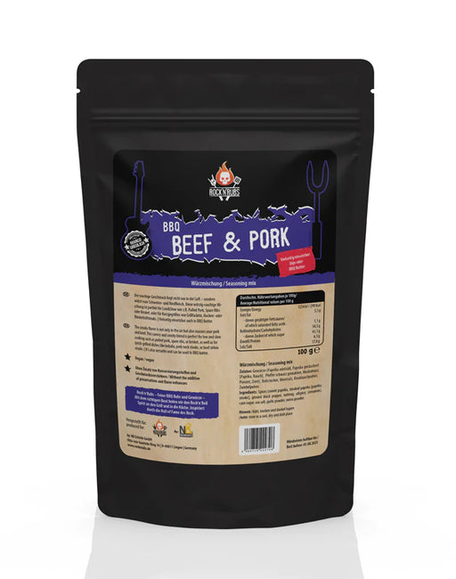 ROCK'N'RUBS Prieskoniai "BBQ Beef & Pork" (jautienai ir kiaulienai), 100 g
