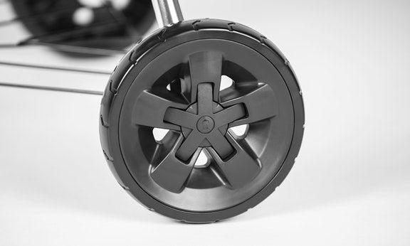 Durable all-weather 20 cm rubber moulded wheels