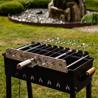 NEVARTYK automatic barbecue grill system, 9 skewers, Accessory for barbecues