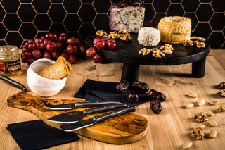Cheese knife set LAGUIOLE by STYLE DE VIE, 3 pcs, Black Stonewash