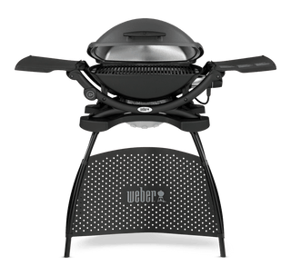 Electric grill WEBER Q 2400 with stand and side shelves, (cast iron grill 54 x 39 cm, 2,2 kW)