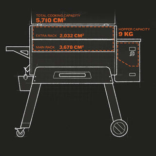 TRAEGER Ironwood 885 išmatavimai