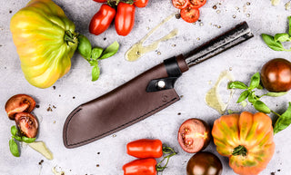 Odinis dėklas STYLE DE VIE Leather, Forged Santoku 18cm peiliui