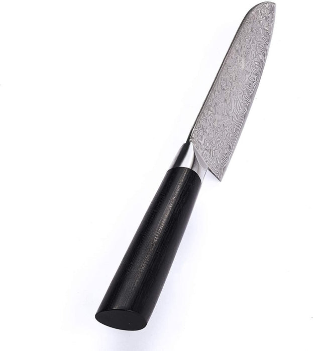 Japoniško Damasko plieno peilis OLEIO Zayiko, Black Edition, mažasis Santoku, 13 cm