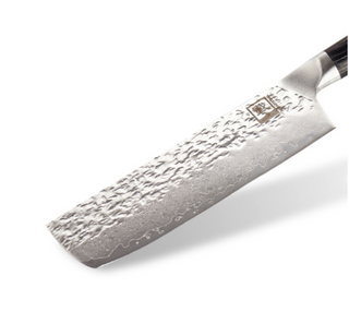 Japanese Damascus steel knife OLEIO Zayiko, Kuro, Nakiri, 18 cm