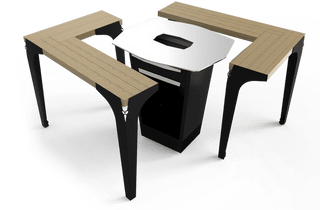Augoust Atviri griliai Ugniavietė su staliuku ir kepimo plokštuma Augoust Plancha Table