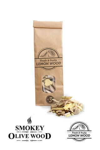 Lemon wood chips SMOKEY OLIVE WOOD, 500 ml
