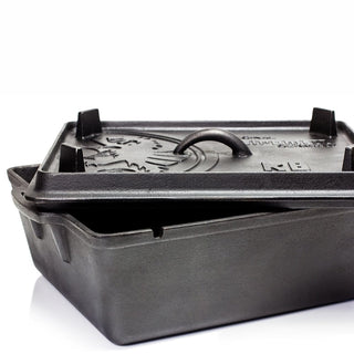Petromax Indai iš ketaus Stačiakampis ketaus indas PETROMAX k8 su dangčiu, 34 x 24 x 14,5 cm, 5.5l