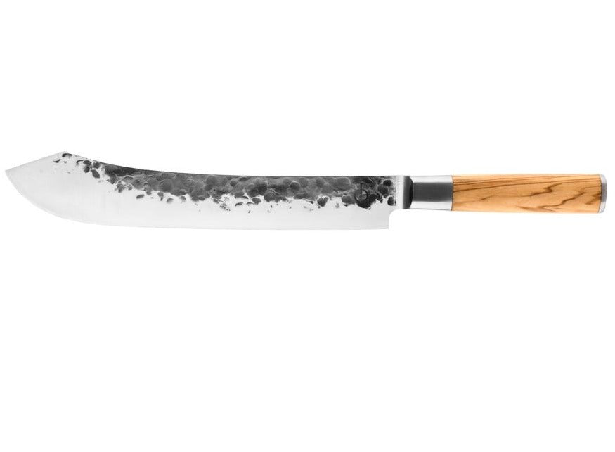 Rankų darbo japoniško stiliaus peilis STYLE DE VIE, OLIVE FORGED kolekcija, mėsininko / butcher