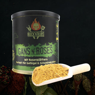 Rock 'N' Rubs Prieskoniai ir malūnėliai ROCK'N'RUBS Goldline Universalūs prieskoniai "Gans N' Roses", 140 g