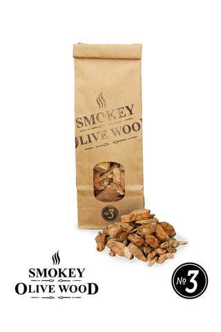 Smokey Olive Wood Rūkinimas Alyvmedžio drožlės SMOKEY OLIVE WOOD, 500 ml, frakcija 2-3 cm