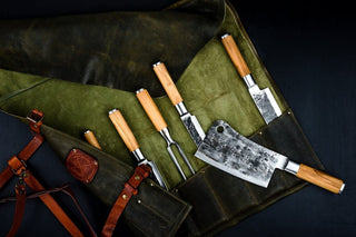 STYLE DE VIE Pjaustymas ir smulkinimas Japoniško plieno kapoklė-smulkintuvas STYLE DE VIE Olive Forged, Cleaver