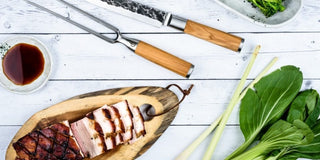 STYLE DE VIE Pjaustymas ir smulkinimas Japoniško plieno mėsos šakutė STYLE DE VIE Olive Forged, Meat Fork, 19 cm