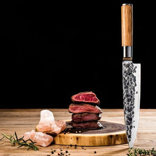 STYLE DE VIE Pjaustymas ir smulkinimas Japoniško plieno peilis STYLE DE VIE Olive Forged, Chef, 20,5 cm (šefo)