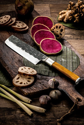 STYLE DE VIE Pjaustymas ir smulkinimas Japoniško plieno peilis STYLE DE VIE Olive Forged, Vegetable, 17,5 cm (smulkinimo)