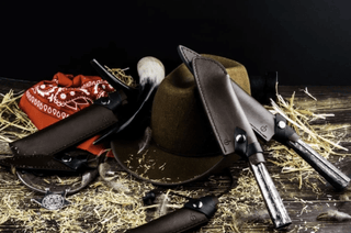 STYLE DE VIE Pjaustymas ir smulkinimas Odinis dėklas STYLE DE VIE Leather, Forged Utility peiliui