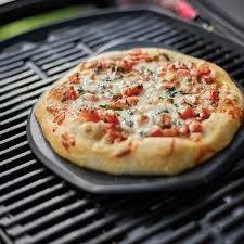 WEBER Picai Glazūruotos keramikos picos akmuo WEBER Premium su rankenėlėmis, juodas, Ø 26 cm