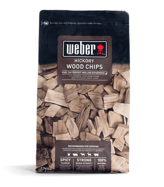 WEBER Rūkinimas Medžio drožlės WEBER Hickory (Karija), 0,7 kg, 100 % natūralios